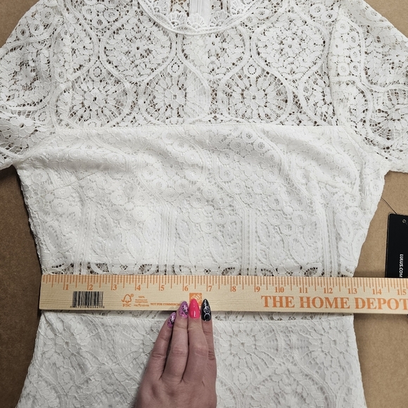 LULUS Appetite for Seduction Lace White Dress Size Small Wedding Boho New NWT - Picture 13 of 16